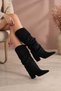 Mls Women's Drawn-Up Boots Black Suede - 2