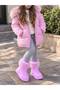 Koko Waterproof Non-Slip Girls' Eva Rain Snow Boots with Fur Inside - 3