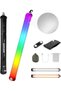 شريط إضاءة LED RGB محمول أساسي بقوة 30 وات، 35.5 بوصة/90 سم، مصباح كشاف عصا قابل للنفخ مصنوع من مادة TPU بسعة 5000 مللي أمبير في الساعة