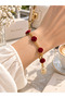 Rosalia Red Rose Charm Bracelet - 3