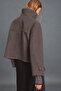Stradi Model High Collar Double-Breasted Wool Cashmere Coat Jacket - 4