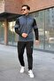 New Season Men's Tracksuit Set, Anthracite Printed - 3