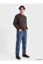 Vizyon New Season Brown Crew Neck Men's Thick Sweatshirt - 2