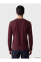 Peak New Season Burgundy Crew Neck Long Sleeve Men's T-Shirt - 3