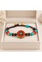 Ethnic Inspired Red Turquoise Beaded Knitted Bracelet – Authentic Design Accessory - 3