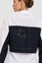 Denim Detailed Stone Embellished Women's White Shirt - 7