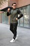 New Season Men's Tracksuit Set, Khaki Printed