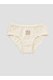 Özmarka New Season Ecru Patterned Girls' Panties 3-Piece Set - 3