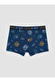 Peak New Season Navy Blue Boys' Printed and Patterned Boxer 3-Pack - 3