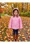 Floral Quilted Patterned Water and Windproof Girls' Coat