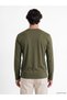 Vizyon New Season Green Crew Neck Long Sleeve Men's T-Shirt - 4