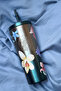Stainless Steel Cold Drink Cup with Straw Blue Silver Gradient 591ml - 2