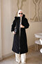 Black Zippered Hooded Quilted Long Nova Coat - 2