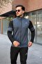 New Season Men's Tracksuit Set, Anthracite Printed - 4