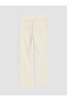 Özmarka New Season White Regular Fit Linen Look Men's Trousers - 2