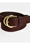 Vizyon New Season Brown Suede Women's Belt - 2