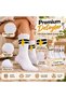 Wak Women's Sports Socks White with Writing 6-Piece Set Long Socks Cotton Seamless Breathable Sports Comfortable Socks - 7