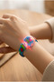 Children's Luminous Wristwatch with Multiple Dinosaur Figures, Blue Color Silicone Strap, Educational Dial (Without Box) - 4