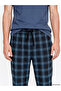 Ozmarka New Season Petrol Regular Fit Plaid Men's Pajama Bottoms - 2