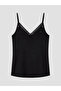 Vizyon New Season Black V-Neck Women's Shorts Pajama Set - 8