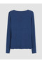 Ozmarka New Season Indigo V-Neck Women's Pajama Set - 8