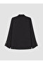 Ozmarka New Season Black Shirt Collar Lace Women's Pajama Set - 3