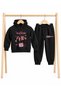 Blackpink Printed 3-Yarn Hooded Children's Tracksuit Set