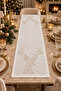 New Year's Deer Figure Embroidered Premium Runner – 40 × 140 cm |   New Year's Table & Invitation Table