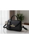 Black, Cream 2-Pack Faux Leather Hand and Shoulder Bag with Scarf Detail - 3