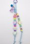 1 Piece Colorful Blue Detailed Janjan Beaded Bag Ornament Bag Charm Phone Lanyard Phone Ornament Tablet Ornament Thermos Keychain Beaded - 4
