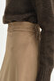 Suede Skirt - Camel - 3