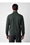 Ozmarka New Season Green Stand Collar Men's Thick Zippered Sweatshirt - 4