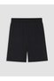 Vizyon New Season Black Plus Size Women's Shorts Leggings with Elastic Waist - 4