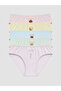 Vizyon New Season Lilac Printed Girls' Panties 5-Pack - 8