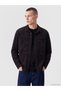 Vizyon New Season Navy Blue Relax Fit Plaid Velvet Men's Shirt