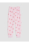 Özmarka New Season Pink Patterned Girls' Pajama Bottoms