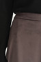 Suede Skirt - Brown - 3