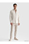 Özmarka New Season Beige Regular Fit Men's Dobby Shirt - 2