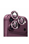 iPhone 18 Pro / 18 Pro Max Stone Camera Lens Protector – Tempered Glass and Metal Ring (Burgundy)
