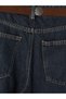 Indigo Belted Culotte Fit Women's Jean Trousers - 8