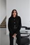 Black Gemstone Buttoned Cardigan