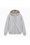 Plaid Hooded Zippered Oversize Cardigan Hoodie