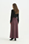 Suede Skirt - Plum - 4