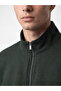Ozmarka New Season Green Stand Collar Men's Thick Zippered Sweatshirt - 3