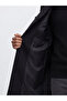 Vizyon New Season Black Loose Fit Shirt Collar Men's Coat - 3