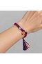 Red Navy Blue Knitted String Figure Detailed Handmade Stylish Bracelet Model
