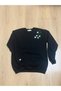 Yubi Stitch Women's Black Daisy Flower Series - Thin Sweatshirt - 8
