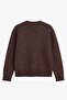 Brown Crew Neck Sequin Sweater - 5