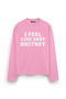 Britney 2007 Printed Long Sleeve Oversize Fit T-Shirt Pink