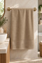 Luxury Patterned Hand and Face Bath Towel 100% Cotton 1 Piece Water Absorbent Odorless Bride's House Beige Color - 4